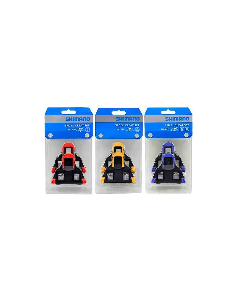 Shimano Cleats Set (SM-SH10 / SM-SH11 / SM-SH12) (Red / Yellow / Blue) 1 Shimano Cleats Set