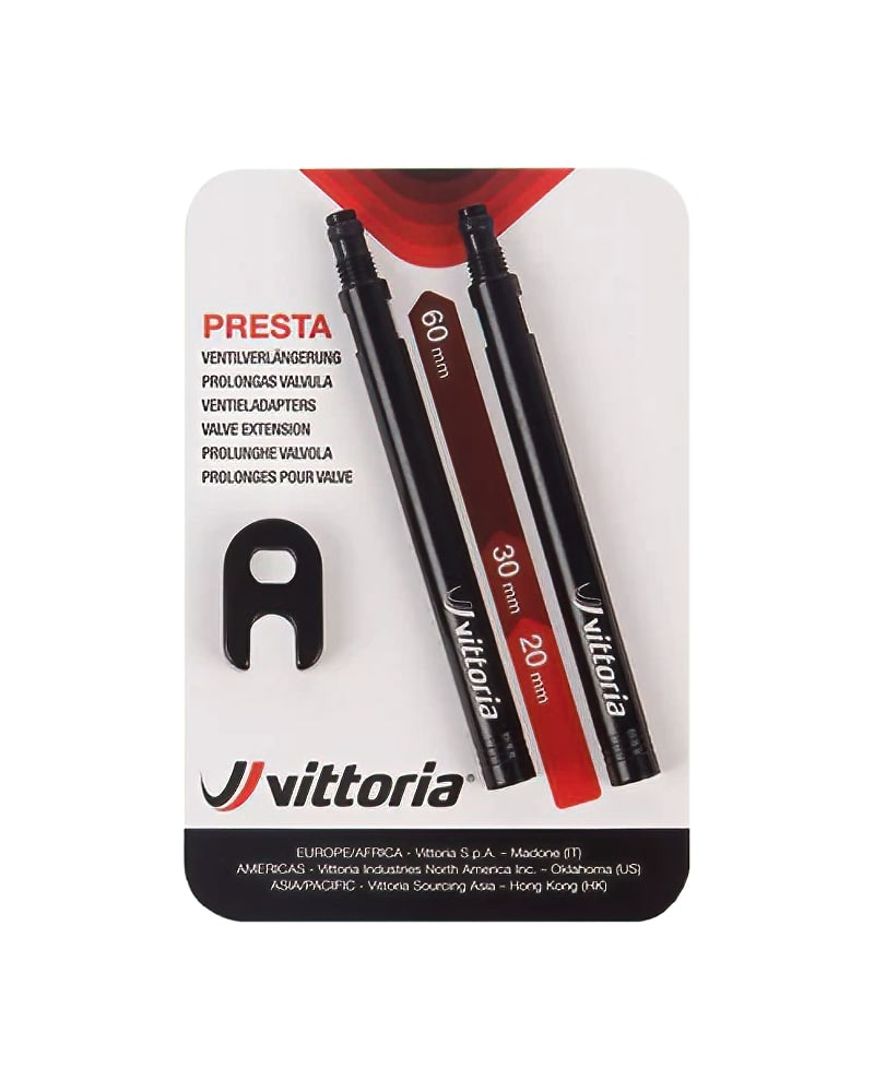 Vittoria Presta Valve Extension Black 20mm/30mm/60mm 1 Vittoria Presta Valve Extension Black 60mm DeNoiseAI standard min