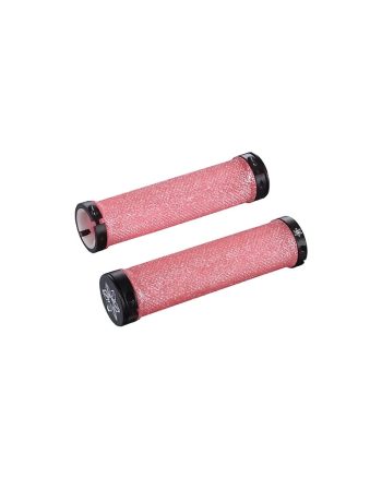 Supacaz Diamond Kush Grips Hot Pink w Black Star Rings