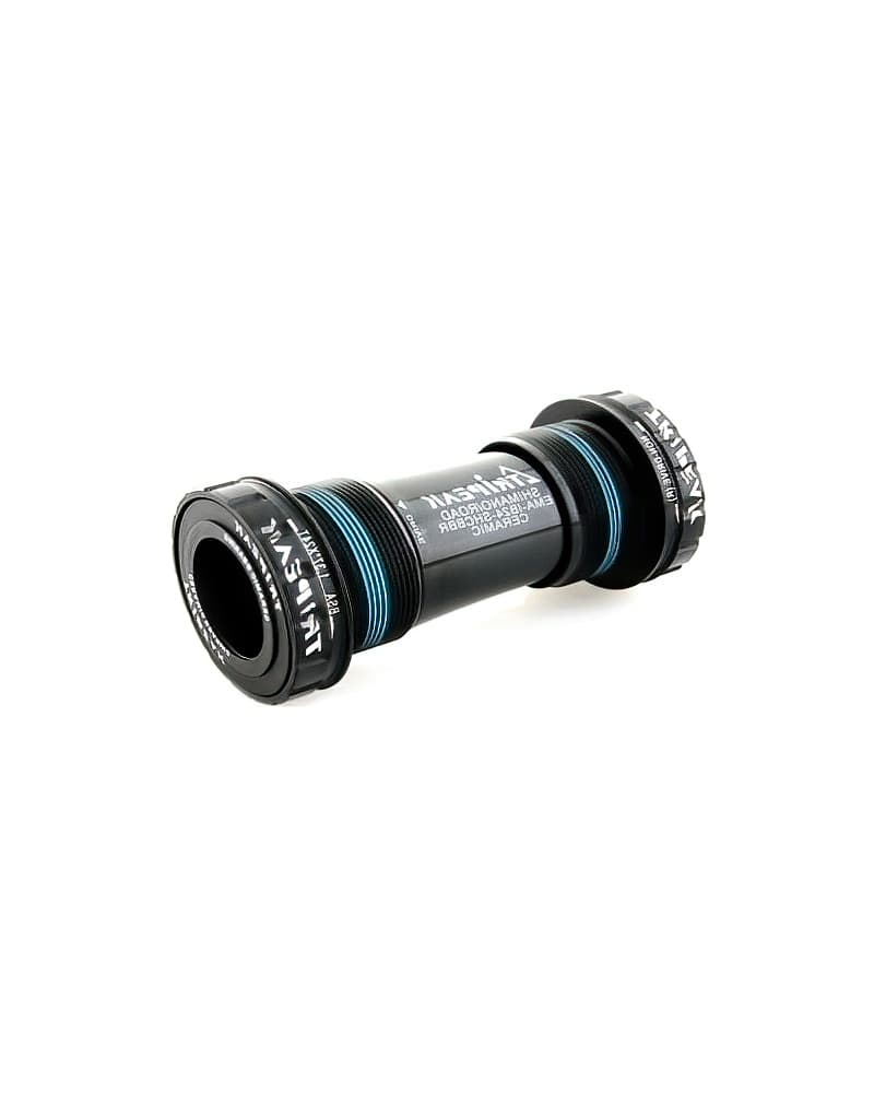 Tripeak Ceramic Steel Road Bottom Bracket BSA Shimano & / DUB / 3D+30mm / SRAM GXP (Black / Red) 2 Tripeak Ceramic Road Bottom Bracket BSA Shimano SRAM GXP Black