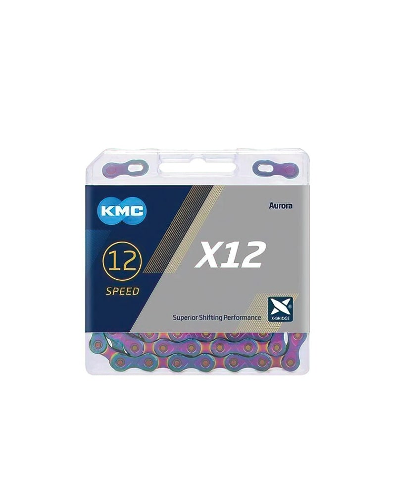 KMC X11 / X12 Speed Chain Aurora Blue 3 KMC Auora Blue 12 speed DeNoiseAI standard min