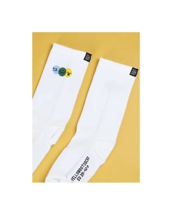 Yellow Dot Socks Smirk Faces 1