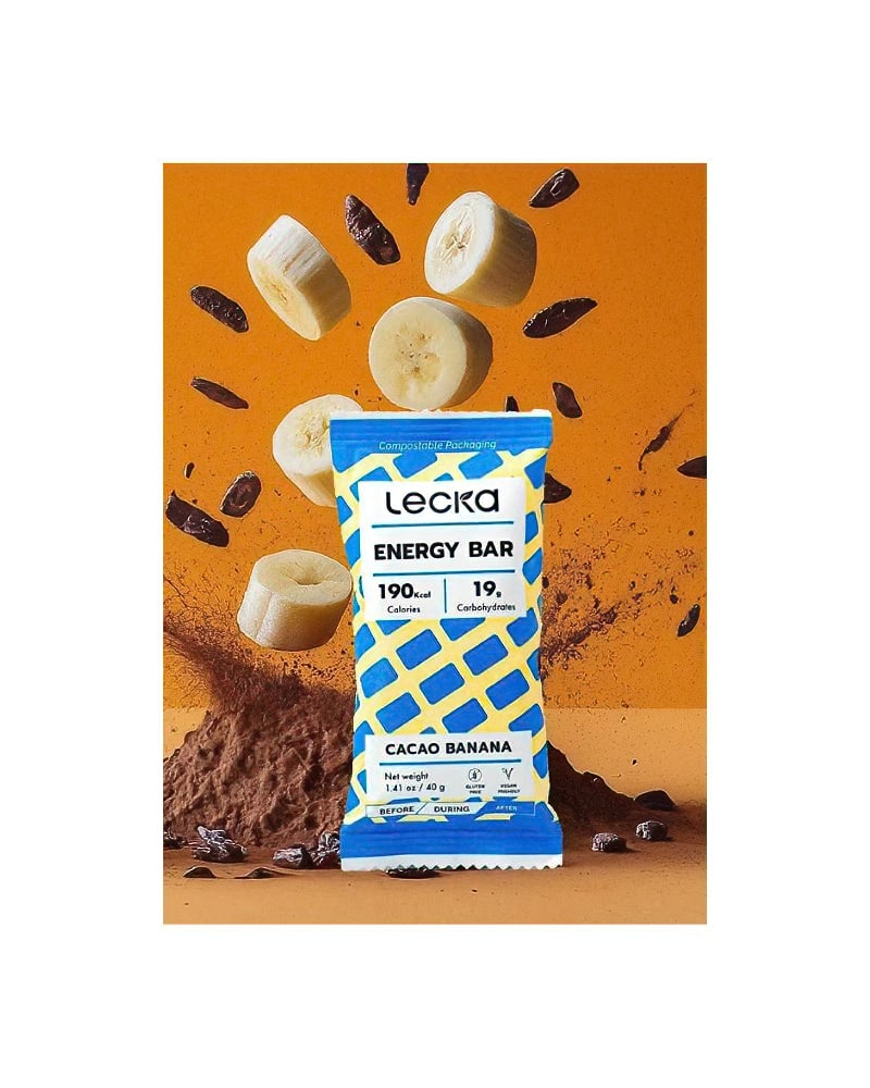 LECKA Energy Bar (Banana Cinnamon / Cacao Banana / Mango Coconut / Tropical Fruits) 3 Lecka Energy Bar Cacao Banana DeNoiseAI standard min