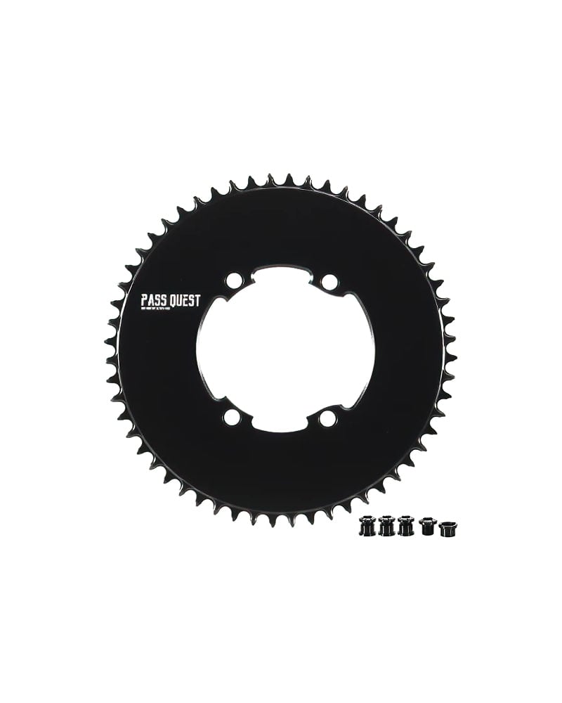 Narrow Wide 1X Chainring 110BCD (4-bolt) 48T 50T 52T 54T 56T 1 Pass Quest R110 Close 1X Chainring 1 DeNoiseAI standard min