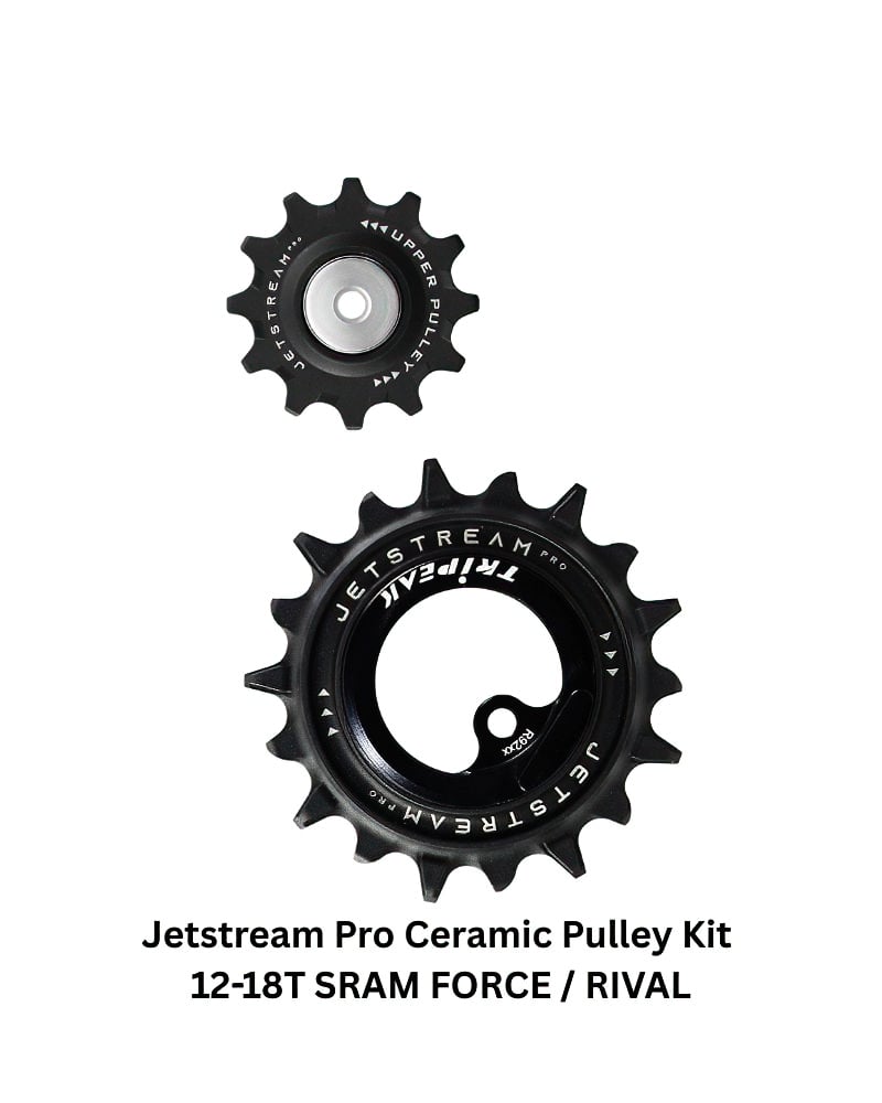 Tripeak Jetstream Pro Ceramic Pulley Kit 12-18T For SRAM FORCE / RIVAL 2 Tripeak Jetstream Pro Ceramic Pulley Kit 12 18T SRAM FORCE RIVAL 1 DeNoiseAI standard min
